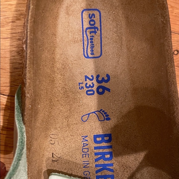 NWT Birkenstock Mayari Soft footbed (Matcha/Nubuck leather) Sandals - Picture 3 of 4